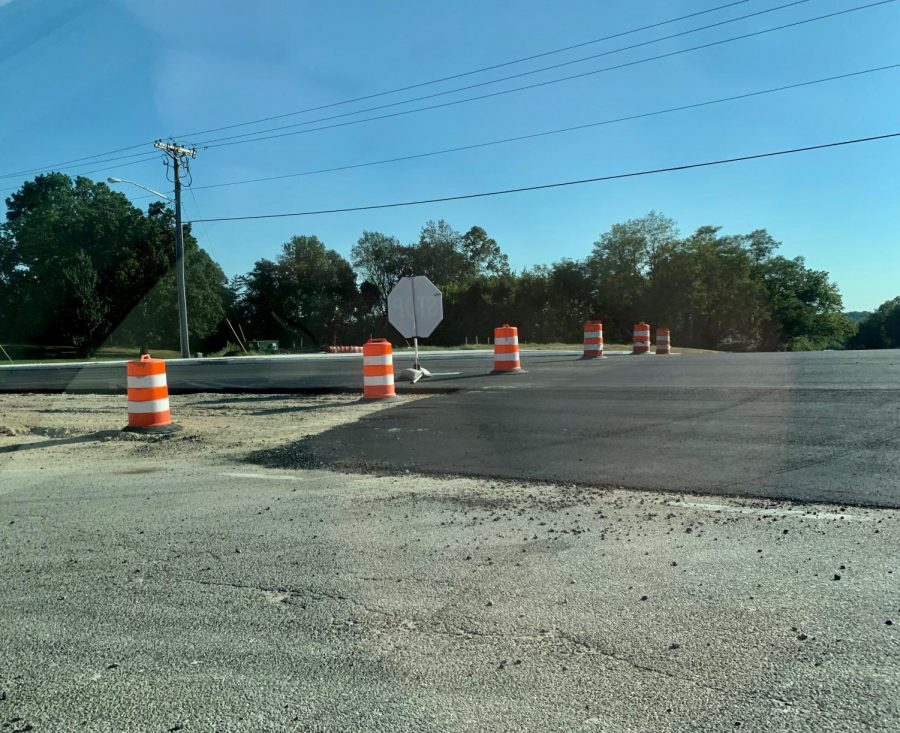 The entrance to Averett Universitys North Campus is currently in the middle of a construction zone. The construction will widen the road, helping traffic flow. 